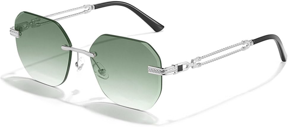 Безободковые солнцезащитные очки с градиентным многоугольным оправой для мужчин и женщин, модные, для активного отдыха, летнего отдыха, путешествий и шопинга TYUVIVO, C05sliver Green
Безободковые солнцезащитные очки с градиентным многоугольным оправой для мужчин и женщин, модные, для активного отдыха, летнего отдыха, путешествий и шопинга TYUVIVO, C05sliver Green