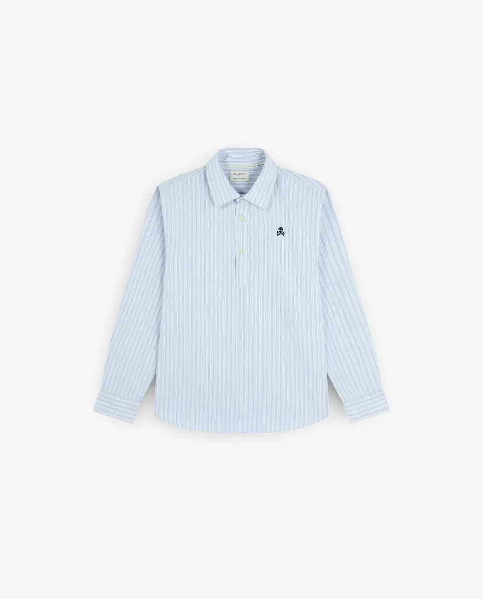 Детская хлопковая рубашка в полоску Scalpers, синий
Детская хлопковая рубашка в полоску Scalpers, синий