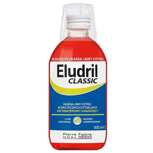 Eludril Classic жидкость для полоскания рта, 500 ml
Eludril Classic жидкость для полоскания рта, 500 ml