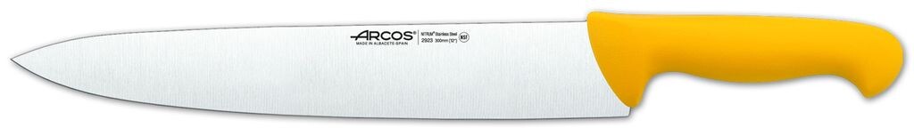 Нож повара Arcos цвет - Prof 292300 нержавеющая сталь нитрум и манго эргономичное лезвие из полипропилена желтого цвета и лезвие 30 см, витрина, оранжевый