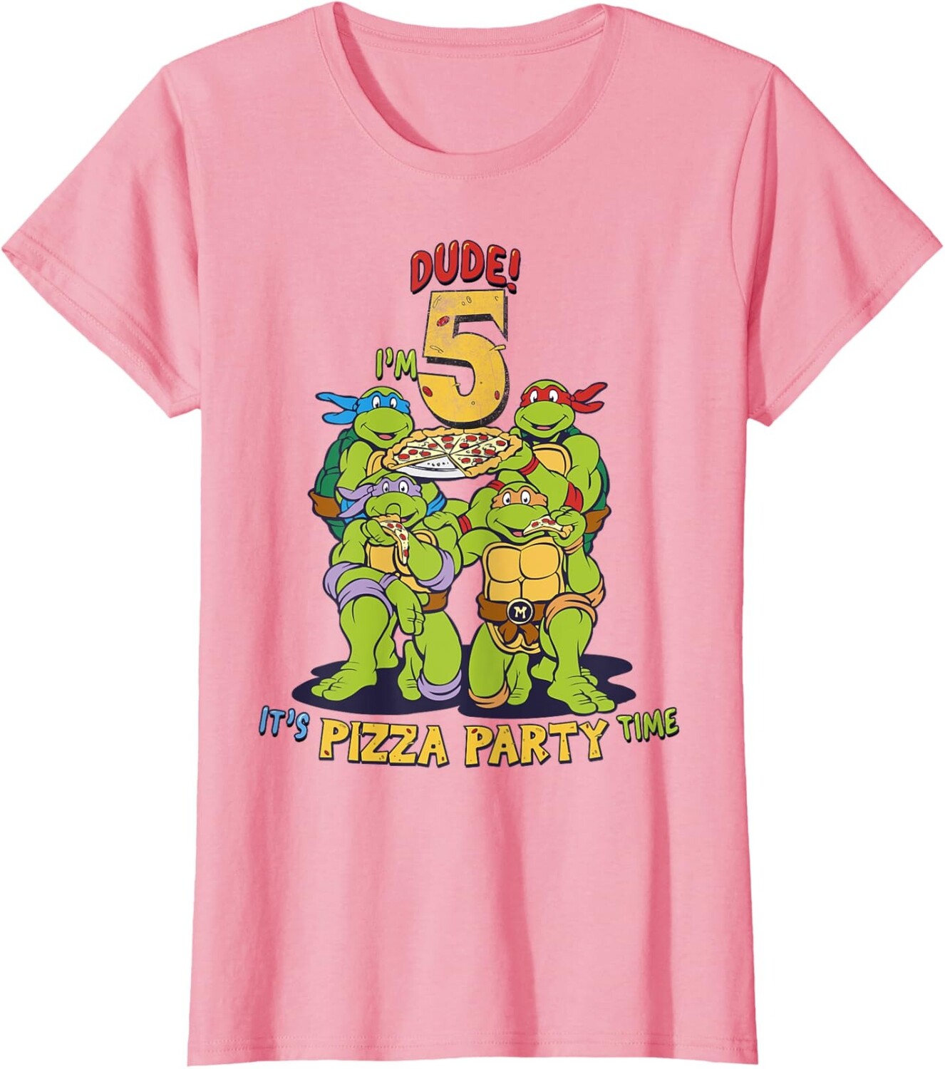 Женская футболка Teenage Mutant Ninja Turtles I'm 5 Dude Pizza Birthday Party, розовый
Женская футболка Teenage Mutant Ninja Turtles I'm 5 Dude Pizza Birthday Party, розовый