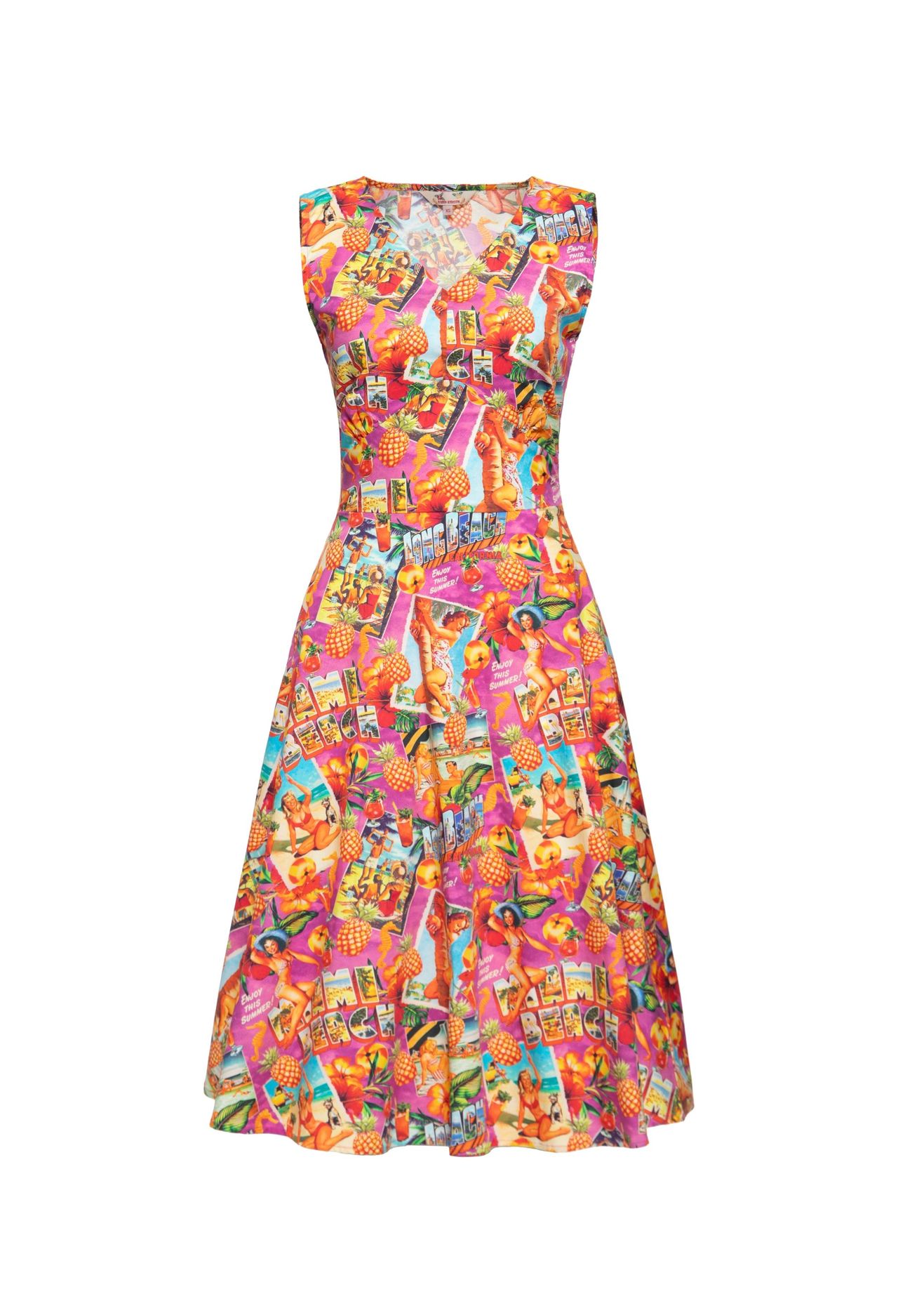 Платье А-силуэта с принтом в стиле пин-ап Майами и Лонг-Бич QUEEN KEROSIN, мультиколор
Платье А-силуэта с принтом в стиле пин-ап Майами и Лонг-Бич QUEEN KEROSIN, мультиколор