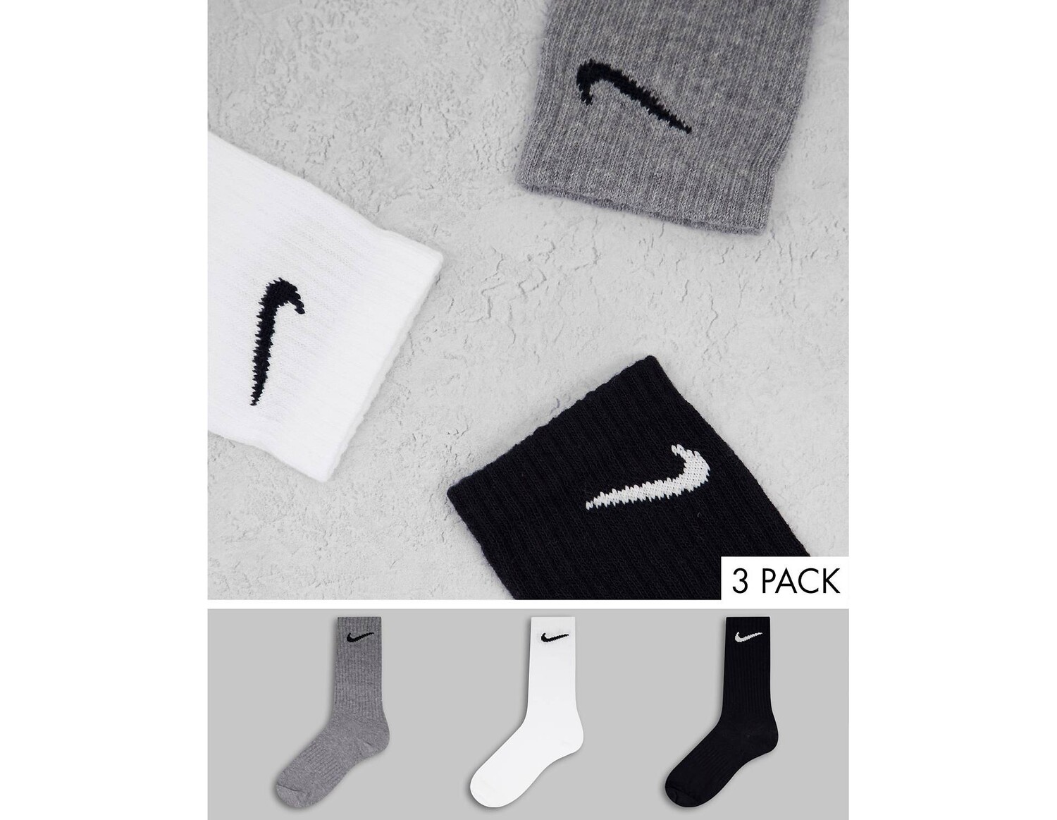 Набор из трех пар носков унисекс с круглым вырезом Nike Training
Набор из трех пар носков унисекс с круглым вырезом Nike Training