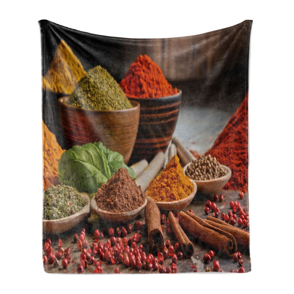 ABAKUHAUS Spice Мягкое фланелевое флисовое одеяло, разновидности специй в мисках с палочками корицы, листья Organic Plantation Food Art, 175 x 230 см, разноцветные
ABAKUHAUS Spice Мягкое фланелевое флисовое одеяло, разновидности специй в мисках с палочками корицы, листья Organic Plantation Food Art, 175 x 230 см, разноцветные