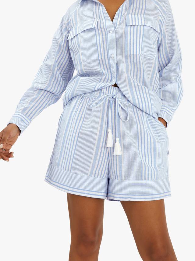 Шорты с завязками в полоску Accessorize, Blue
Шорты с завязками в полоску Accessorize, Blue