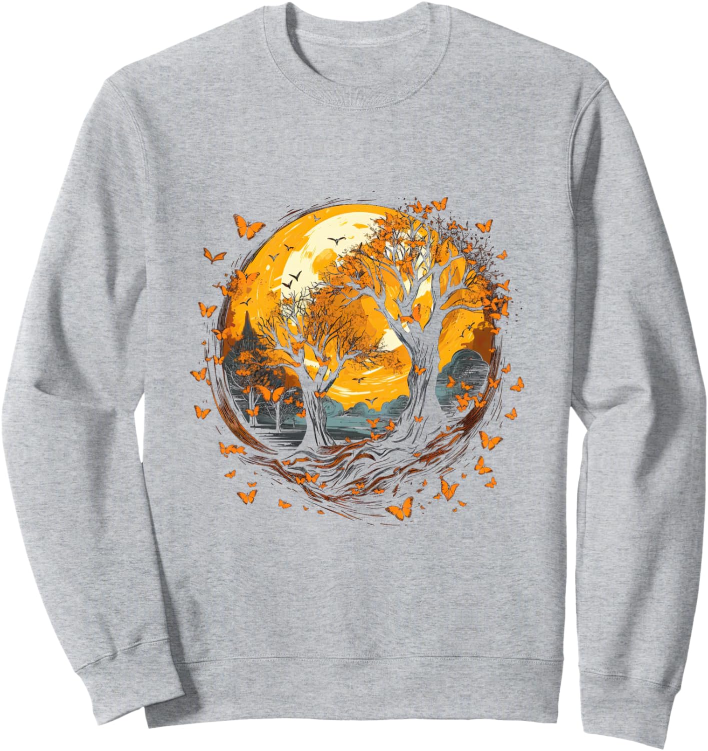 Осенняя толстовка с изображением осенних листьев, дерева и бабочки Autumn Design With Butterflies And Trees, серый
Осенняя толстовка с изображением осенних листьев, дерева и бабочки Autumn Design With Butterflies And Trees, серый