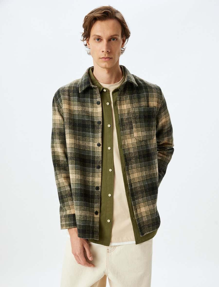 Рубашка на пуговицах классического кроя Koton, зеленый/темно-зеленый
Рубашка на пуговицах классического кроя Koton, зеленый/темно-зеленый