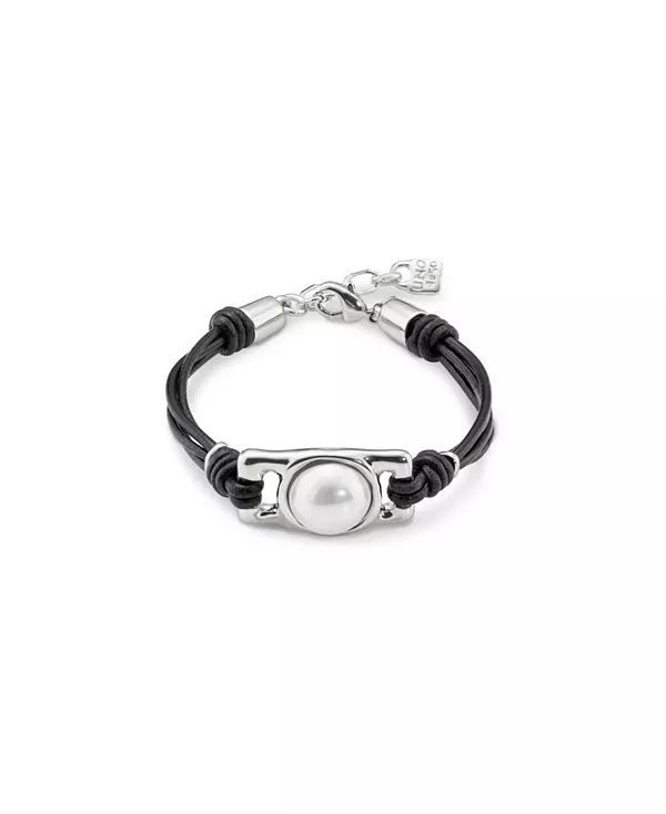 Браслет из кожи и серебра 925 пробы с прямоугольными бусинами Unode50, silver
Браслет из кожи и серебра 925 пробы с прямоугольными бусинами Unode50, silver