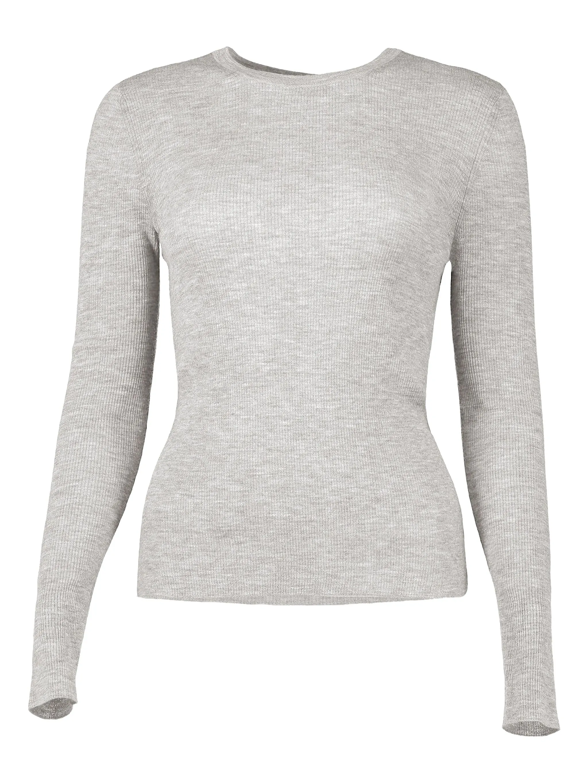 Пуловер в рубчик с круглым вырезом Michael Kors Collection, серый
Пуловер в рубчик с круглым вырезом Michael Kors Collection, серый