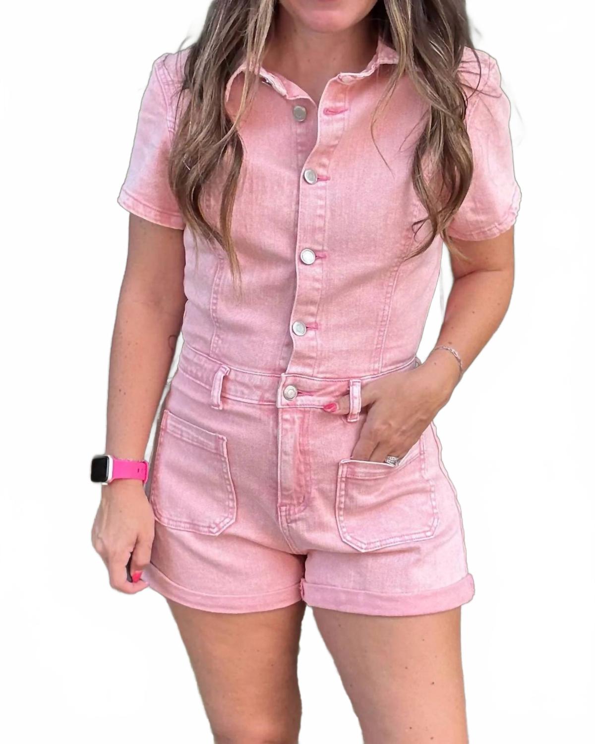 Пикси джинсовый комбинезон в розовом WISTERIA LANE 
Пикси джинсовый комбинезон в розовом WISTERIA LANE