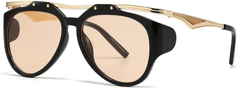 Модные женские солнцезащитные очки-пилот с двойной перемычкой, ретро-градиентные солнцезащитные очки с защитой от УФ-излучения UV400, модные и уникальные мужские солнцезащитные очки SKFGNX, Black Champagne
Модные женские солнцезащитные очки-пилот с двойной перемычкой, ретро-градиентные солнцезащитные очки с защитой от УФ-излучения UV400, модные и уникальные мужские солнцезащитные очки SKFGNX, Black Champagne