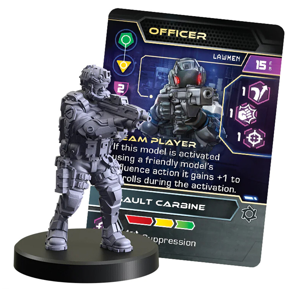 Миниатюра Monster Fight Club Cyberpunk Red Combat Zone: Lawmen - Law Dogs 
Миниатюра Monster Fight Club Cyberpunk Red Combat Zone: Lawmen - Law Dogs