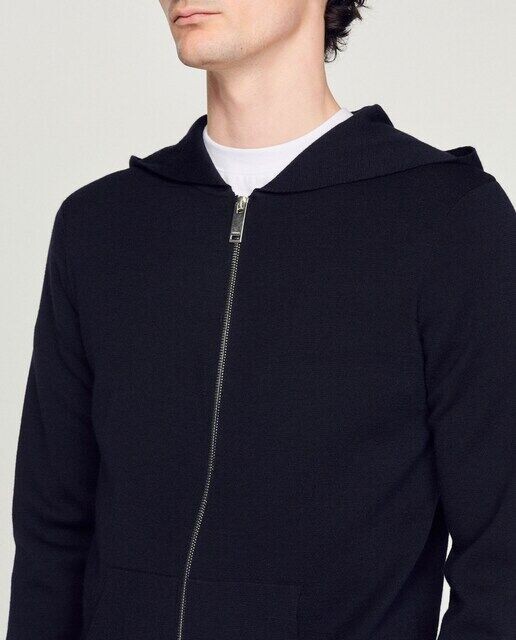 Мужской кардиган с капюшоном и молнией Sandro, темно-синий
Мужской кардиган с капюшоном и молнией Sandro, темно-синий