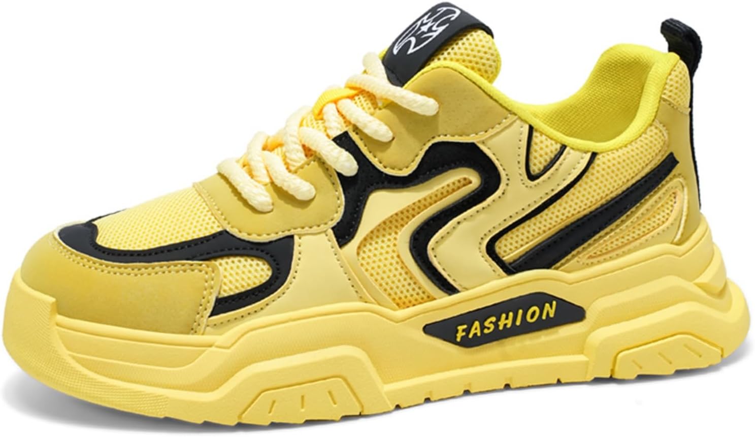 Мужские кроссовки с массивной подошвой, повседневные спортивные обувь - модные для уличного стиля, досуга и ежедневных поездок Khwfjas, желтый
Мужские кроссовки с массивной подошвой, повседневные спортивные обувь - модные для уличного стиля, досуга и ежедневных поездок Khwfjas, желтый
