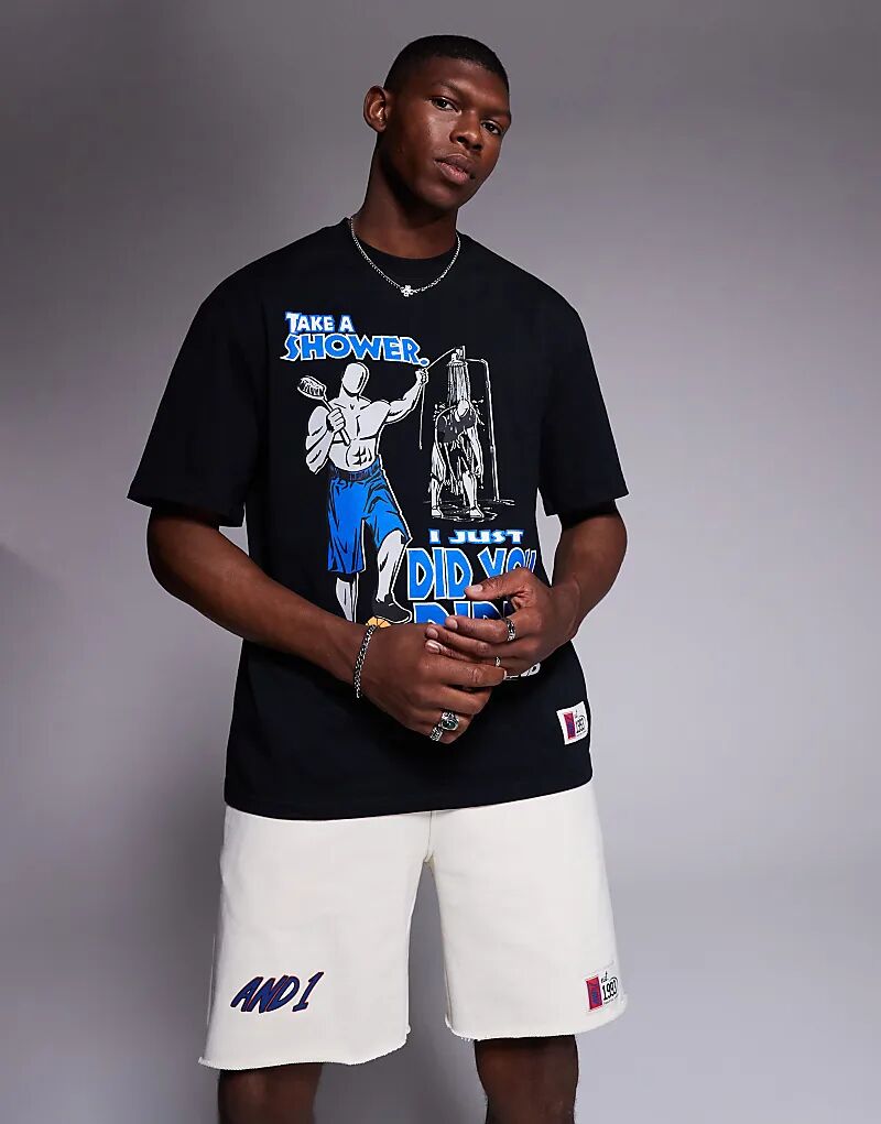 Футболка AND1 оверсайз со спортивной графикой черного цвета
Футболка AND1 оверсайз со спортивной графикой черного цвета