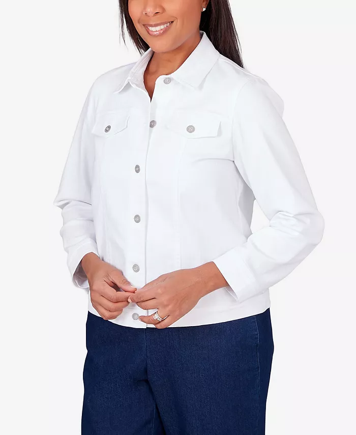 Женская джинсовая куртка классического кроя Alfred Dunner, белый
Женская джинсовая куртка классического кроя Alfred Dunner, белый