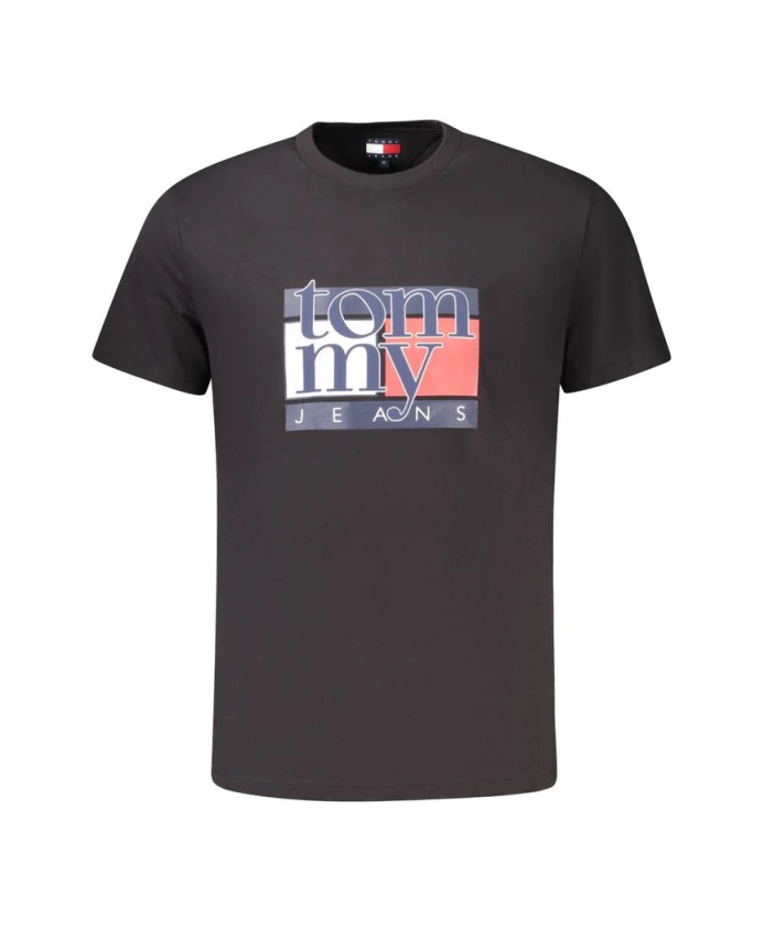 Черная хлопковая мужская футболка Tommy Hilfiger, черный
Черная хлопковая мужская футболка Tommy Hilfiger, черный