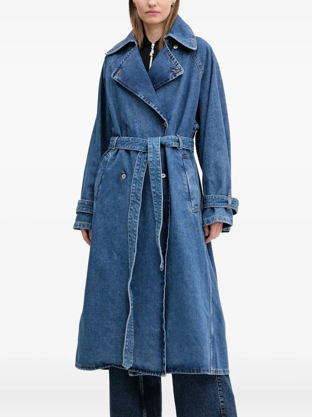 Джинсовый тренчкот с поясом HUGO, синий
Джинсовый тренчкот с поясом HUGO, синий