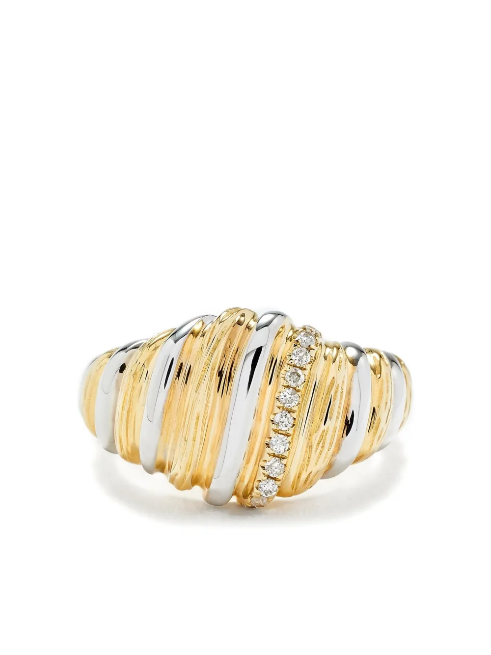 Кольцо из белого и желтого золота 9 карат с бриллиантами в виде завитка Yvonne Léon, золотой
Кольцо из белого и желтого золота 9 карат с бриллиантами в виде завитка Yvonne Léon, золотой