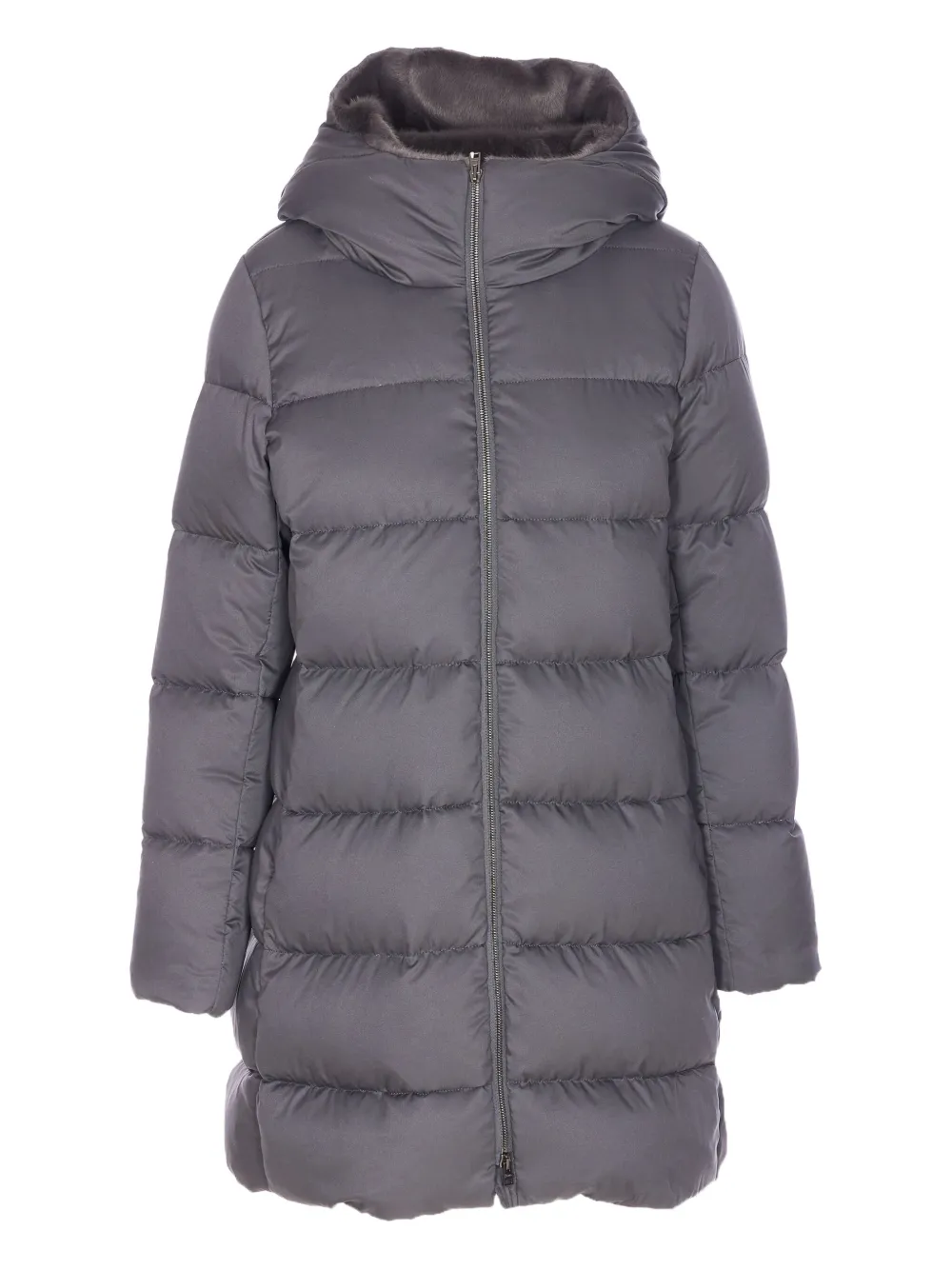 Стеганое пальто с капюшоном Herno, серый
Стеганое пальто с капюшоном Herno, серый
