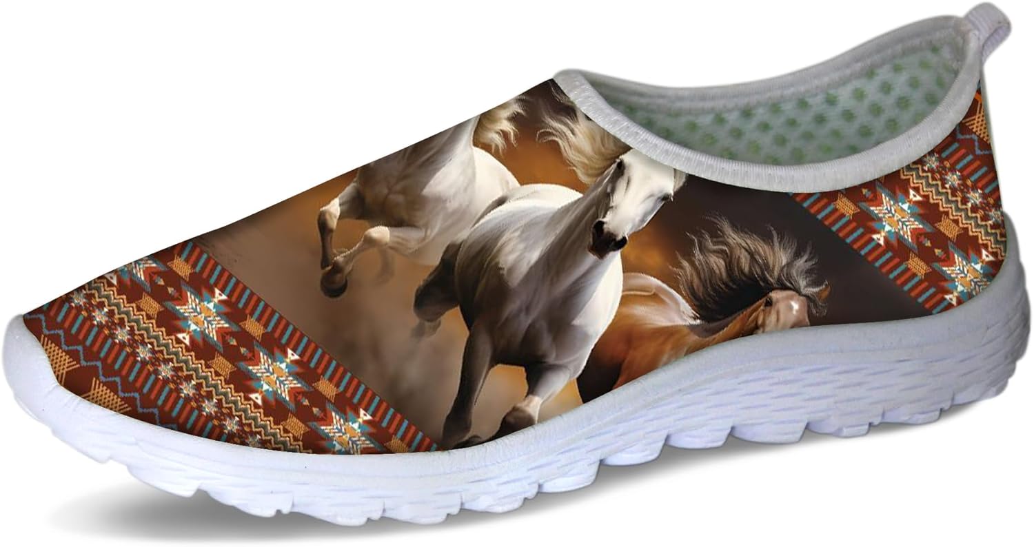Женские и мужские слипоны Forchrinse с цветочным принтом и корги, мягкая сетка, кроссовки для прогулок, спортивные, повседневные, для путешествий, дышащие, Native Horse Aztec
Женские и мужские слипоны Forchrinse с цветочным принтом и корги, мягкая сетка, кроссовки для прогулок, спортивные, повседневные, для путешествий, дышащие, Native Horse Aztec