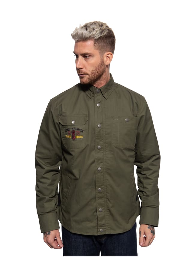 Функциональная рубашка с вышивкой на спине Indian Rider King Kerosin, зеленый 
Функциональная рубашка с вышивкой на спине Indian Rider King Kerosin, зеленый