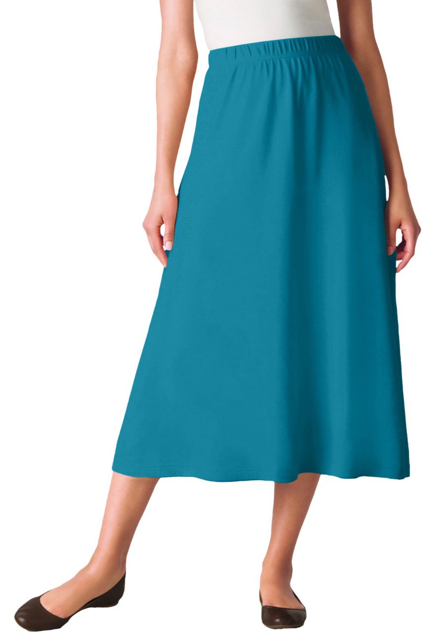 Женская трикотажная юбка А-силуэта больших размеров, рассчитанная на 7 дней носки Woman Within, Deep teal
Женская трикотажная юбка А-силуэта больших размеров, рассчитанная на 7 дней носки Woman Within, Deep teal