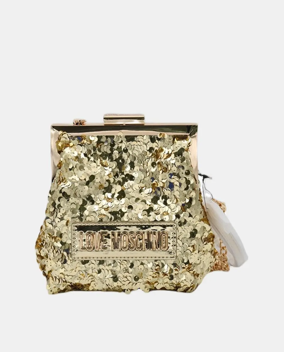 Мини-сумка с съемным ремнем Love Moschino, золотой
Мини-сумка с съемным ремнем Love Moschino, золотой