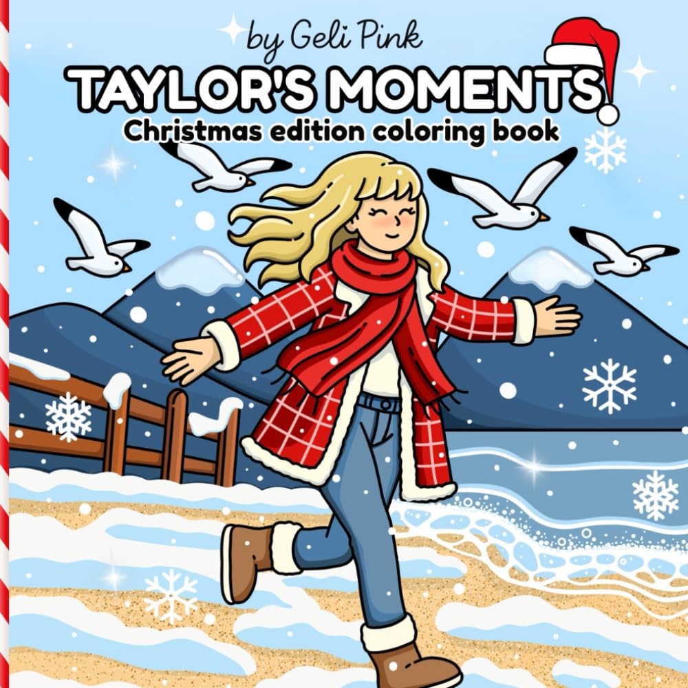 Taylor’s moments Christmas edition coloring book: Color all the Christmas magic with a swiftie twist (Independently published)
Taylor’s moments Christmas edition coloring book: Color all the Christmas magic with a swiftie twist (Independently published)