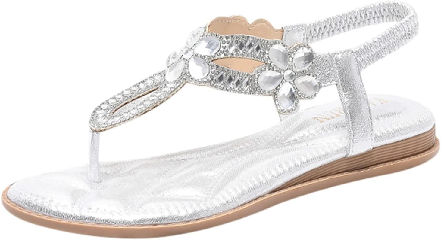 Летние босоножки для женщин, удобные с ремешком T, на плоской подошве, повседневные сандалии для прогулок, нарядные блестящие вьетнамки с ремешками, обувь для отпуска Generic, серебро
Летние босоножки для женщин, удобные с ремешком T, на плоской подошве, повседневные сандалии для прогулок, нарядные блестящие вьетнамки с ремешками, обувь для отпуска Generic, серебро