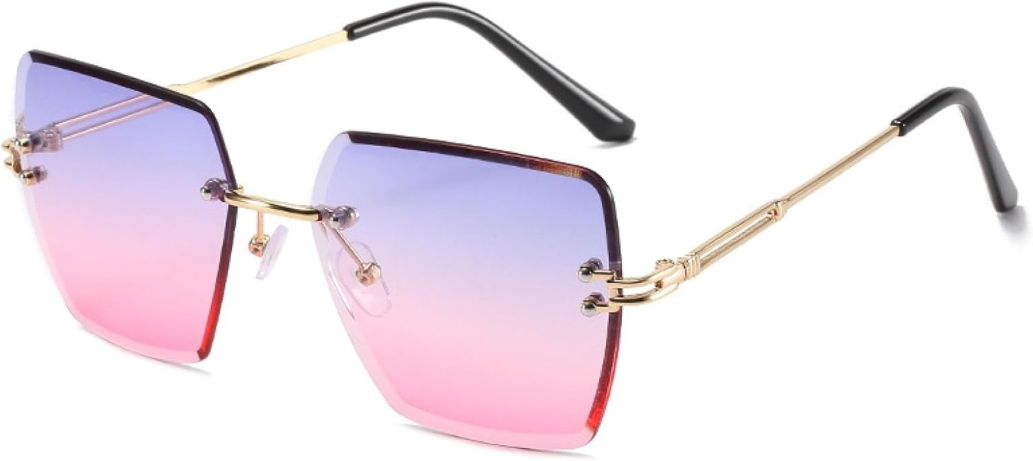 Солнцезащитные очки с защитой от УФ-излучения UV400 | Градиентная безрамочная конструкция | Для женщин и мужчин | Для занятий спортом на открытом воздухе и вождения DSVIGF, Gold Blue Pink
Солнцезащитные очки с защитой от УФ-излучения UV400 | Градиентная безрамочная конструкция | Для женщин и мужчин | Для занятий спортом на открытом воздухе и вождения DSVIGF, Gold Blue Pink