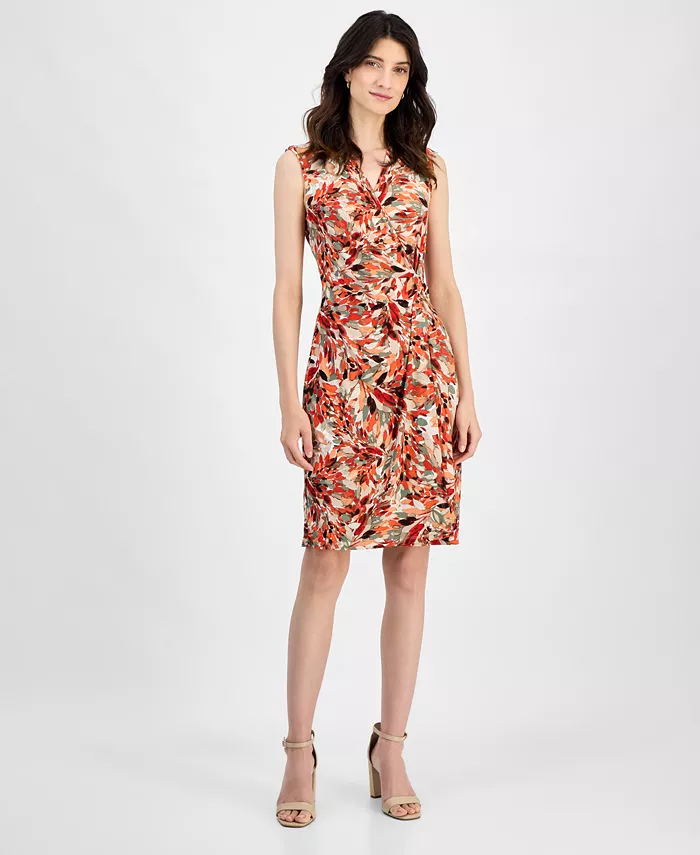 Женское платье без рукавов с принтом и O-образным вырезом, имитация запаха Kasper, мультиколор
Женское платье без рукавов с принтом и O-образным вырезом, имитация запаха Kasper, мультиколор