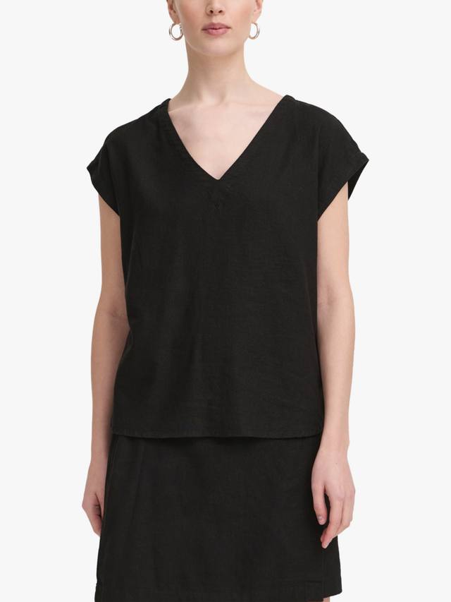 Блузка с V-образным вырезом из льняной смеси Ihlinno ICHI, Black
Блузка с V-образным вырезом из льняной смеси Ihlinno ICHI, Black