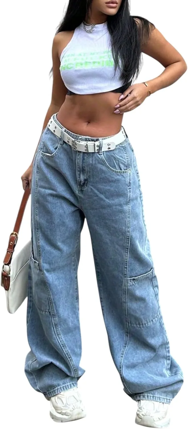 Женские джинсы wide leg Y2K lowrise patchwork cargo CFNZER
Женские джинсы wide leg Y2K lowrise patchwork cargo CFNZER