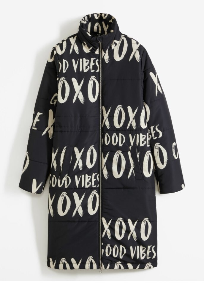 Стеганое пальто с принтом Rainbow, черный
Стеганое пальто с принтом Rainbow, черный