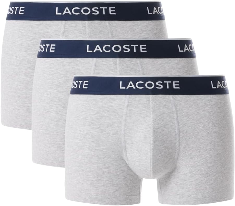 Lacoste мужские хлопковые трусы с эластичной триколорной резинкой, 3 шт, Dove Grey
Lacoste мужские хлопковые трусы с эластичной триколорной резинкой, 3 шт, Dove Grey