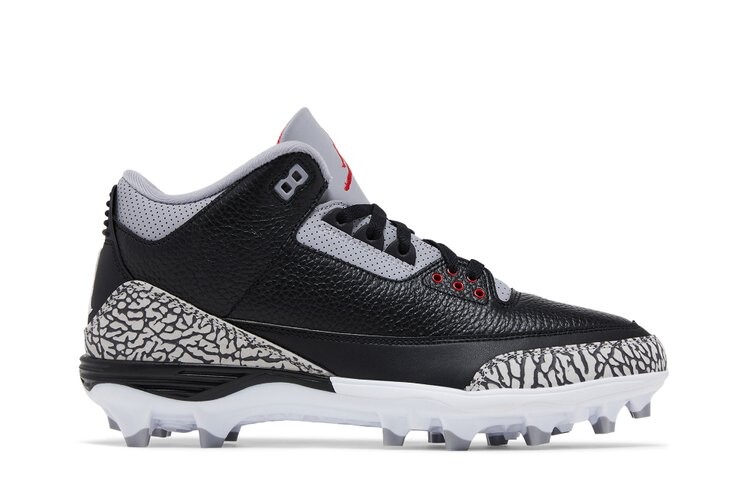 Кроссовки Air Jordan 3 Retro TD Cleat, цвет Black Cement
Кроссовки Air Jordan 3 Retro TD Cleat, цвет Black Cement