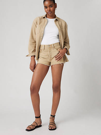 Женские шорты 501 Original Fit с высокой посадкой Levi's, цвет Scraped Travertine - Tan 
Женские шорты 501 Original Fit с высокой посадкой Levi's, цвет Scraped Travertine - Tan