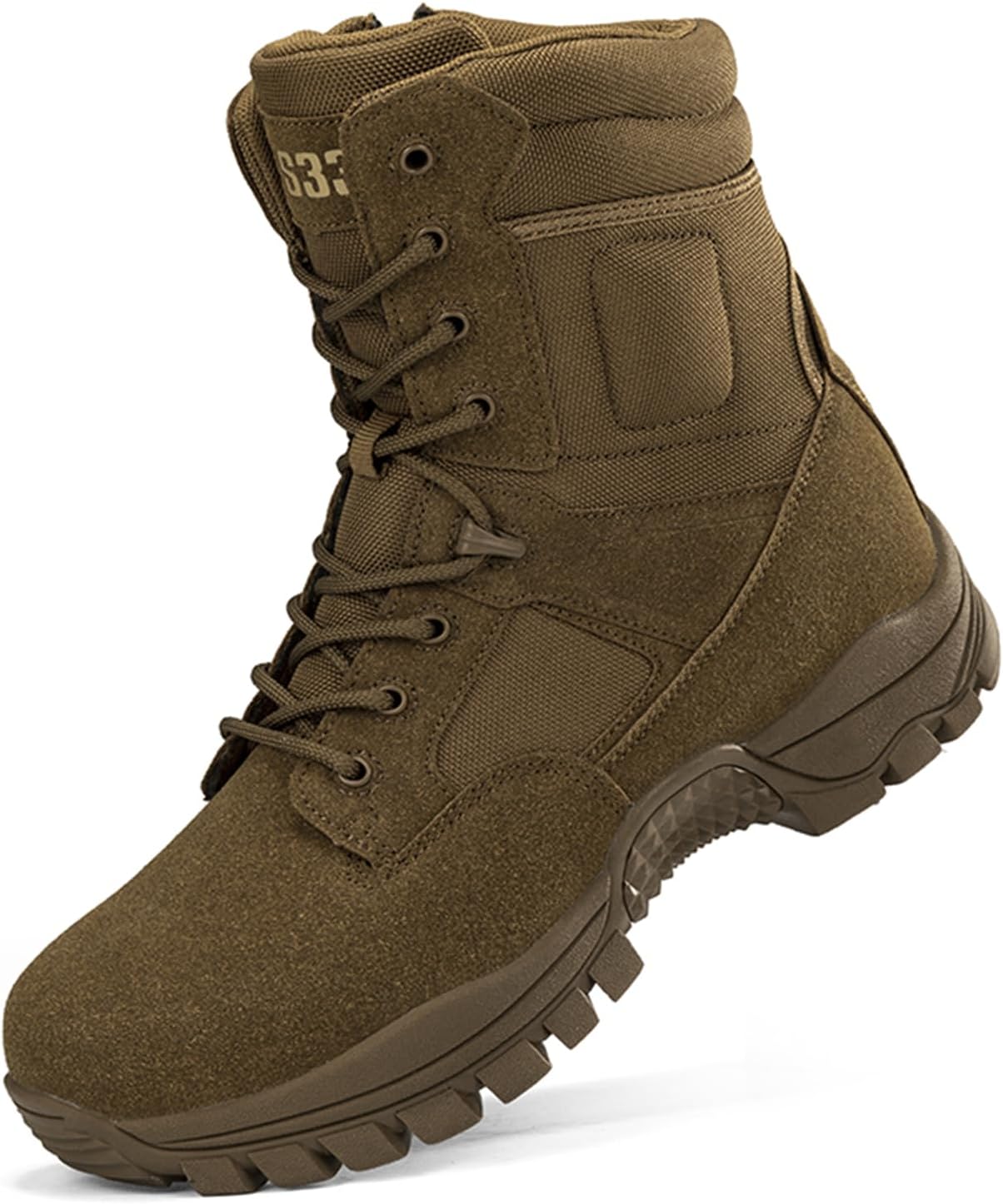 Мужские ботинки высокого среза с шнуровкой из замшевой кожи, тактические военные, легкие, удобные, с нескользящей подошвой и амортизирующей стелькой, для походов, кемпинга, тренировок, охоты, джунглей, боевых действий и туризма Tengfeifly, корич...
Мужские ботинки высокого среза с шнуровкой из замшевой кожи, тактические военные, легкие, удобные, с нескользящей подошвой и амортизирующей стелькой, для походов, кемпинга, тренировок, охоты, джунглей, боевых действий и туризма Tengfeifly, корич...