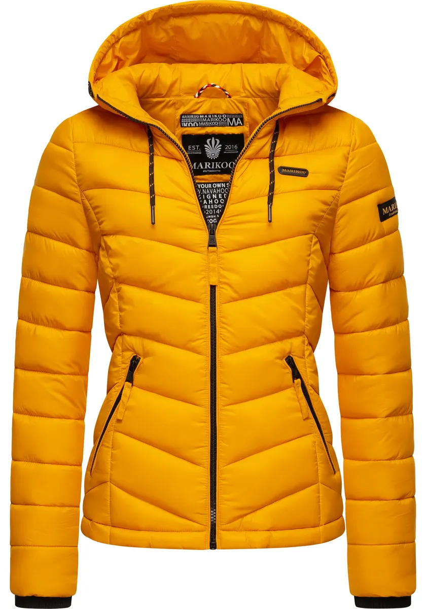 Стеганая куртка Marikoo "Куала" с капюшоном, сверхлегкая переходная куртка с капюшоном, желтый
Стеганая куртка Marikoo "Куала" с капюшоном, сверхлегкая переходная куртка с капюшоном, желтый