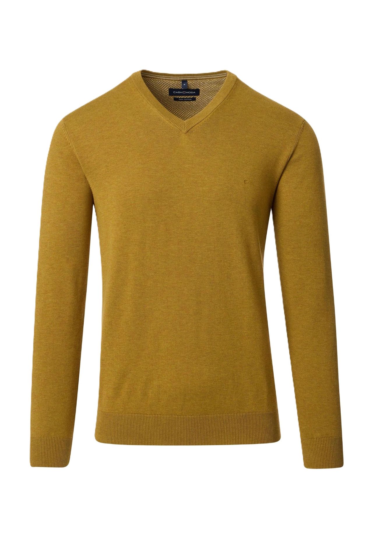 Мужской вязаный свитер с V-образным вырезом CASAMODA, желтый
Мужской вязаный свитер с V-образным вырезом CASAMODA, желтый