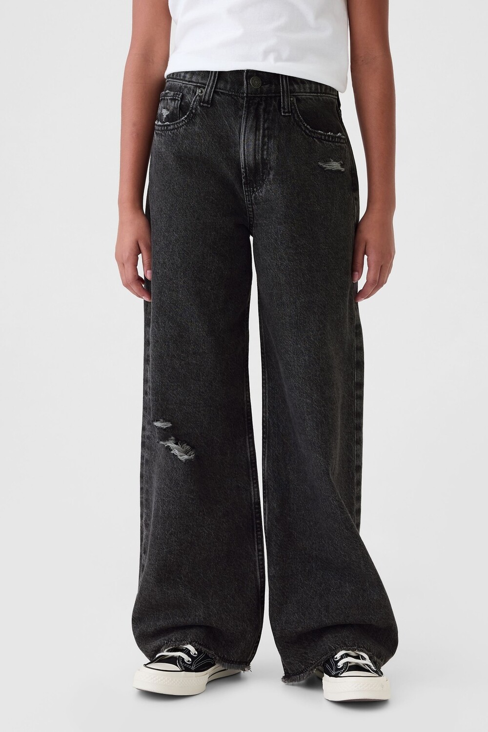 Джинсы с высокой талией и широкими штанинами Gap, черный
Джинсы с высокой талией и широкими штанинами Gap, черный