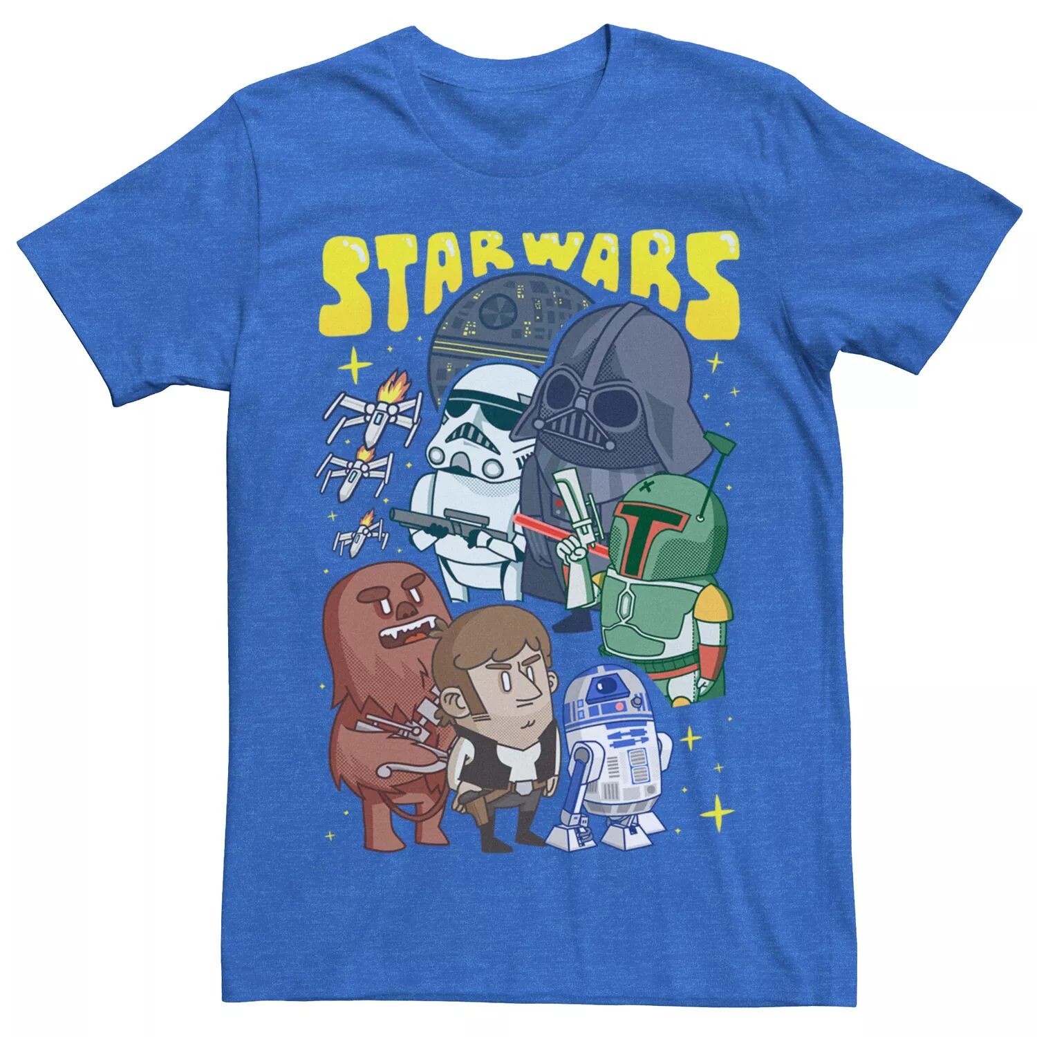 Мужская футболка с героями мультфильмов «Звездные войны», групповая съемка Licensed Character
Мужская футболка с героями мультфильмов «Звездные войны», групповая съемка Licensed Character