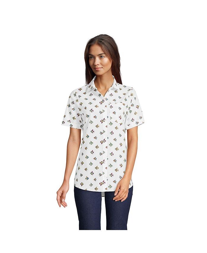 Женская рубашка с короткими рукавами без морщин, без железа, Фаворит Lands' End, мультиколор
Женская рубашка с короткими рукавами без морщин, без железа, Фаворит Lands' End, мультиколор