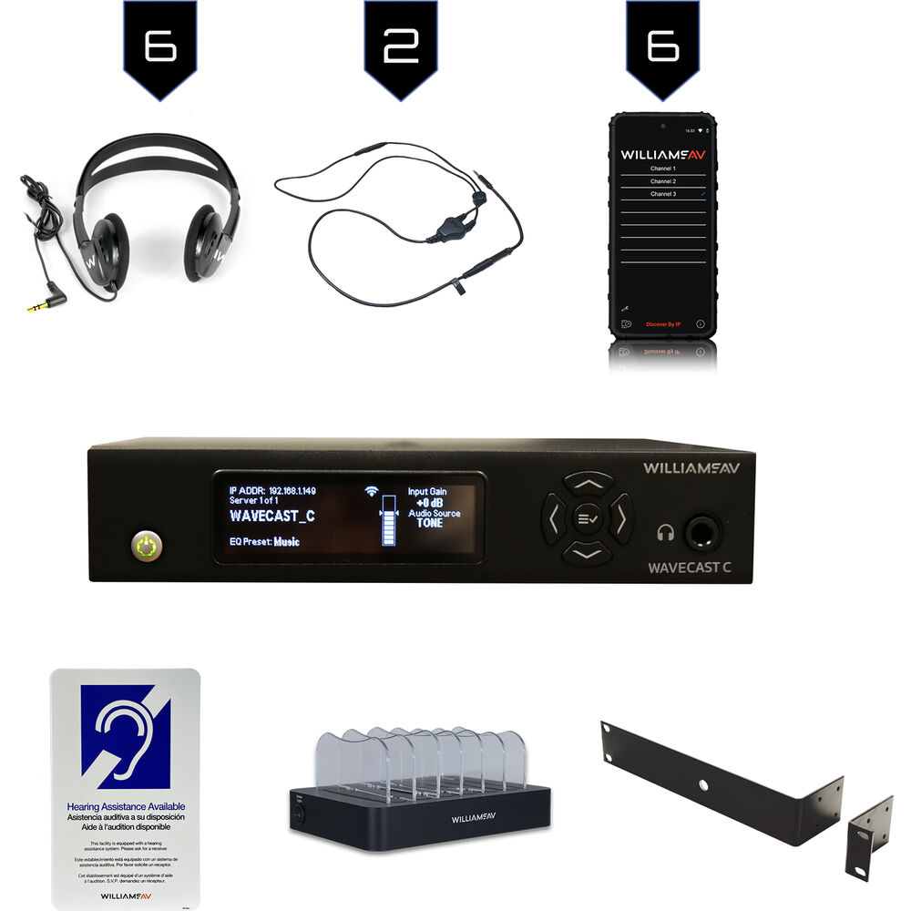 Williams Sound WaveCAST Wi-Fi Assistive Listening System WF
Williams Sound WaveCAST Wi-Fi Assistive Listening System WF