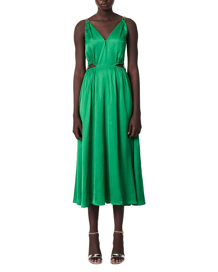 Сатиновое макси-платье Maje, зеленый
Сатиновое макси-платье Maje, зеленый