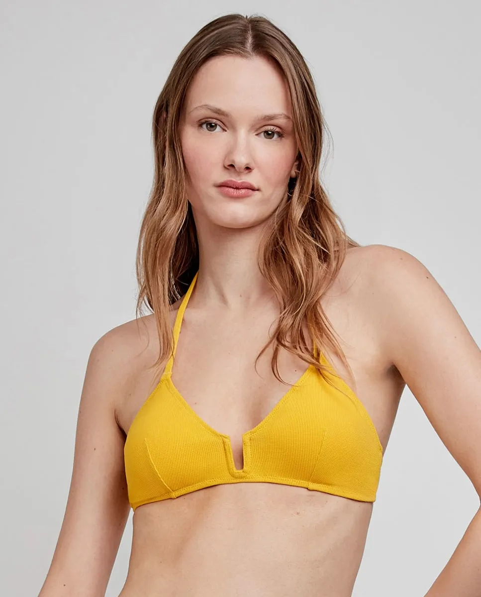 Верх бикини без косточек и со съемной пеной Gisela, жёлтый
Верх бикини без косточек и со съемной пеной Gisela, жёлтый