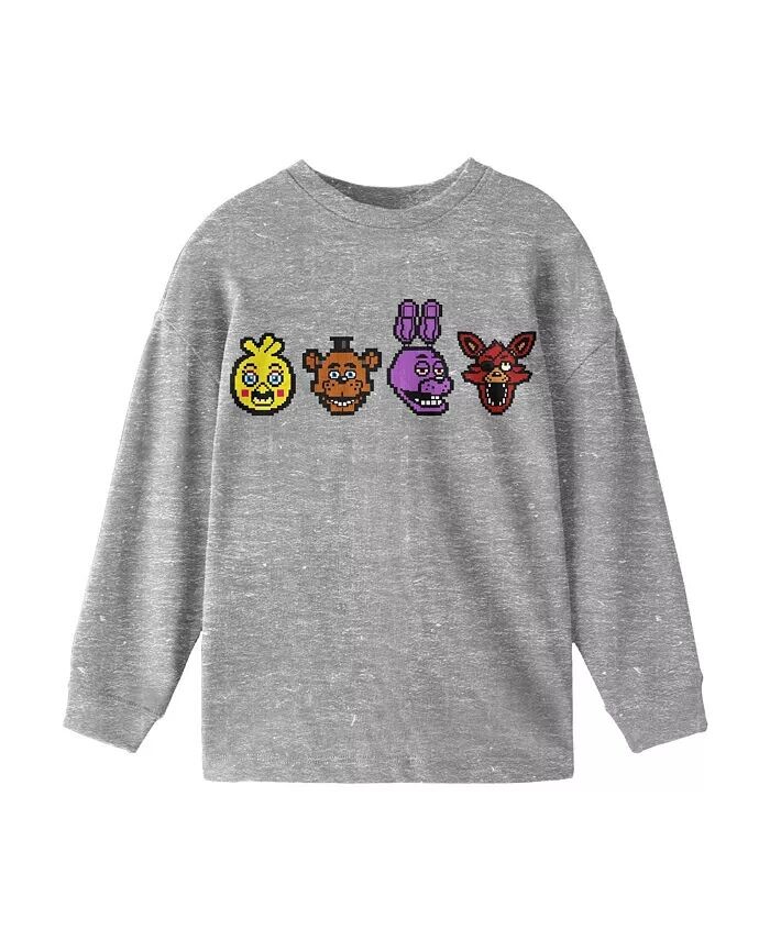 Рубашка с длинным рукавом для мальчиков Pixel Heads Athletic Heather Five Nights At Freddy'S, серый
Рубашка с длинным рукавом для мальчиков Pixel Heads Athletic Heather Five Nights At Freddy'S, серый