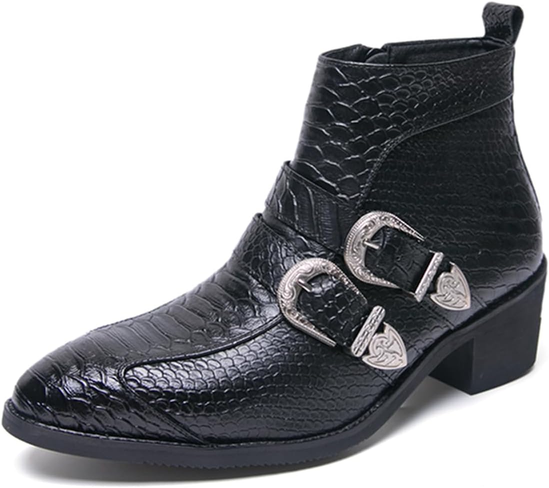Мужские кожаные ботинки Chelsea с тиснением под крокодила, на щиколотку, с боковой молнией, двойным ремешком с пряжкой, с заостренным носком и массивным каблуком для элегантных вечеринок, свадеб, ночных выходов и других мероприятий Tengfeifly, ч...
Мужские кожаные ботинки Chelsea с тиснением под крокодила, на щиколотку, с боковой молнией, двойным ремешком с пряжкой, с заостренным носком и массивным каблуком для элегантных вечеринок, свадеб, ночных выходов и других мероприятий Tengfeifly, ч...