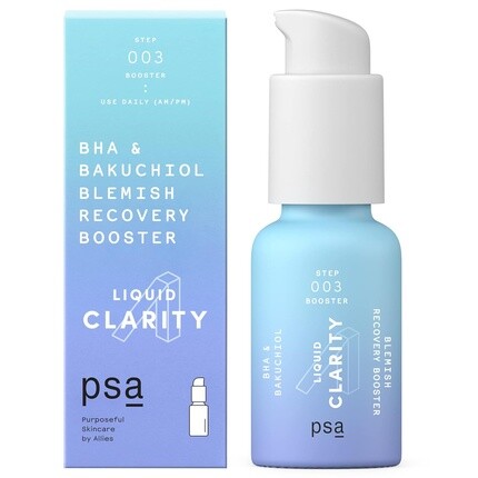 Psa Liquid Clarity Bha & Bakuchiol Сыворотка для восстановления пор, сужающая поры, 15 мл, 0,5 унции, Purposeful Skincare By Allies
Psa Liquid Clarity Bha & Bakuchiol Сыворотка для восстановления пор, сужающая поры, 15 мл, 0,5 унции, Purposeful Skincare By Allies